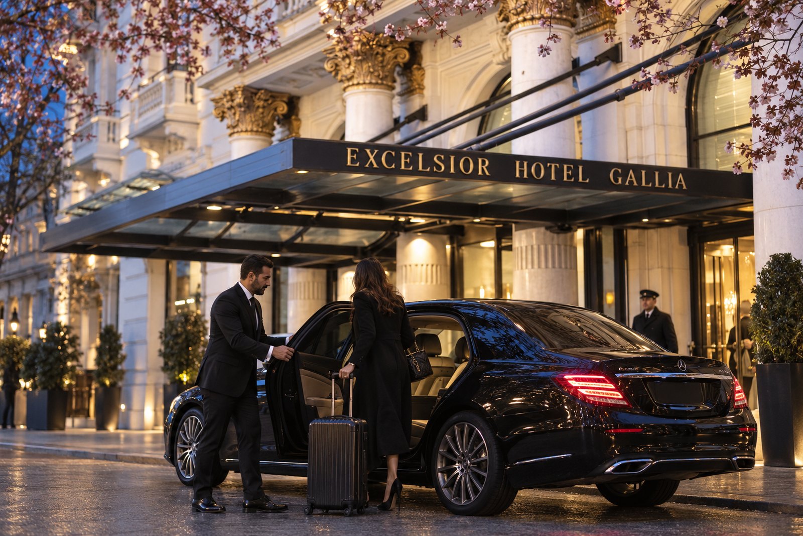 Prelievo in hotel: il tuo autista davanti al Gallia